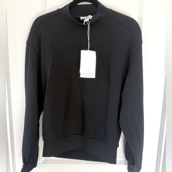 NWT Cos Crew Neck Sweatshirt - Black - Picture 1 of 3